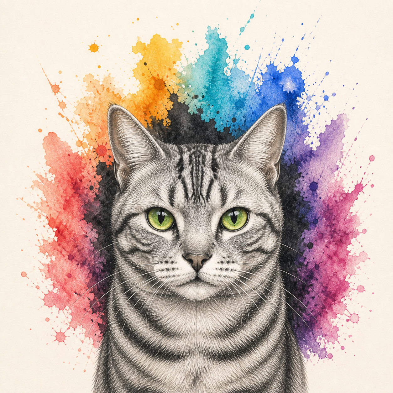 Silver tabby cat